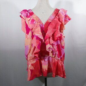 🌴 Sofia Vergara Plus Size Tropical Ruffle Top | XXL | NWT 🌴